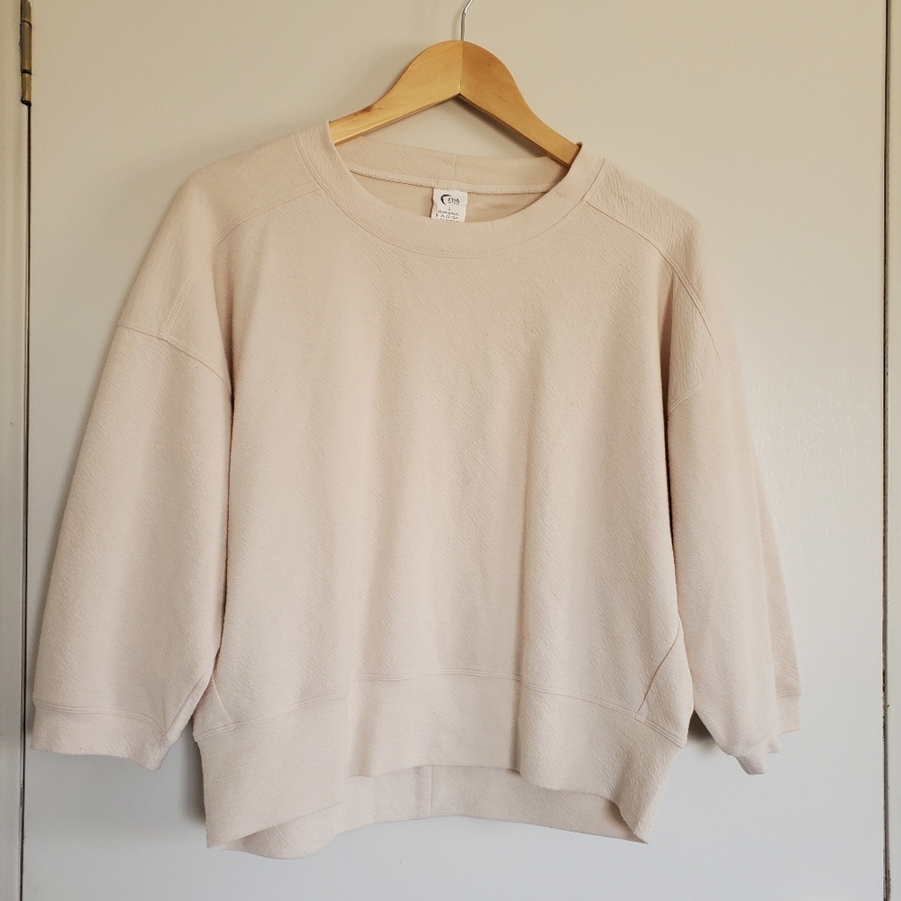 Zyia Dolman Top Women's L Cream Color